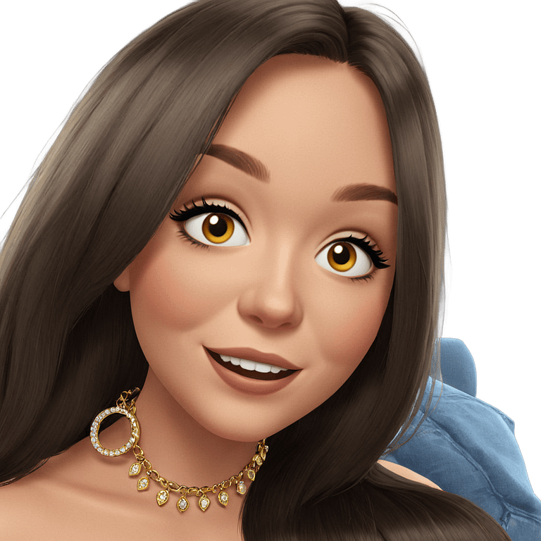 smiling girl with jewelry emoji