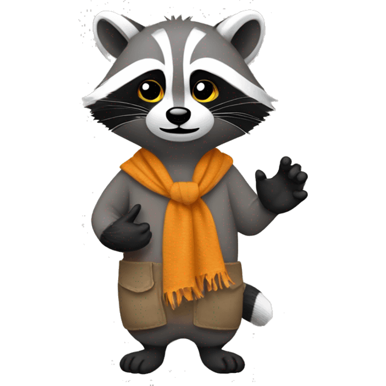 a raccoon with a rag in his hands emoji