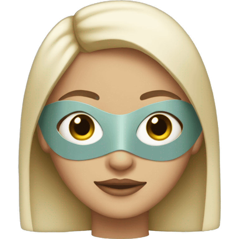 Girl with eye mask on emoji