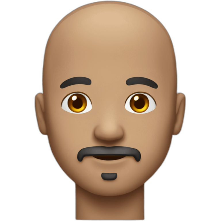 Bald man with goatee emoji