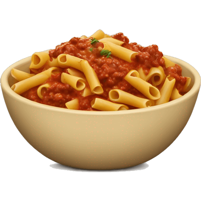 pasta with meat sauce in a bowl  emoji