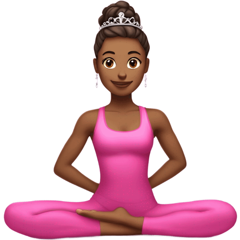 Pink Pilates princess emoji