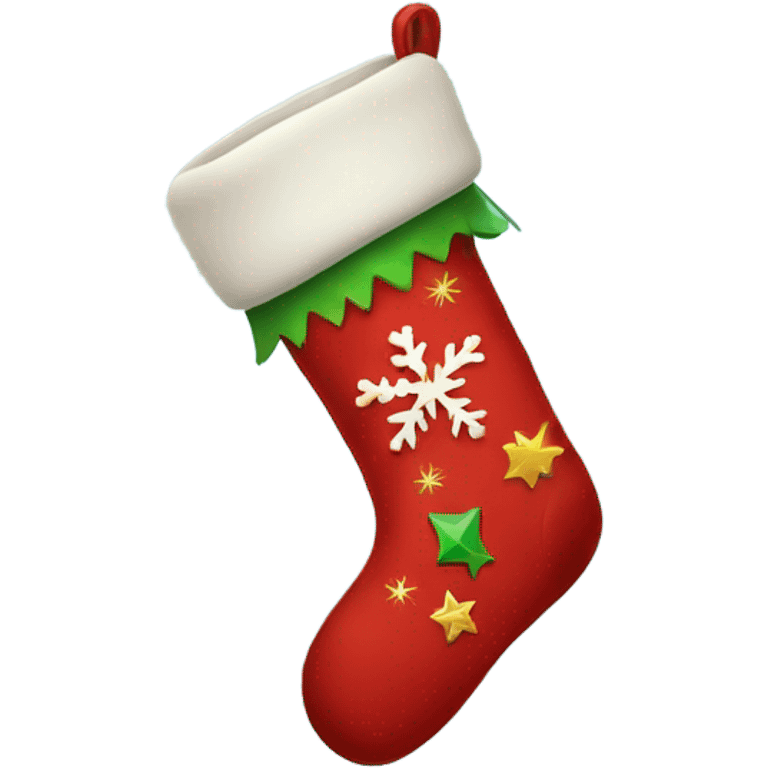 Cute Christmas stocking emoji