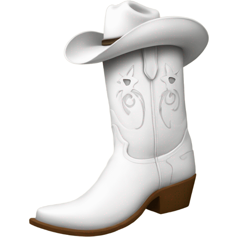 White cowboy boot  emoji