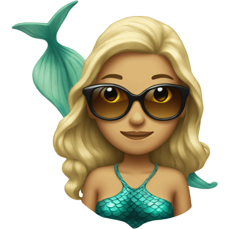 mermaid with sunglasses emoji