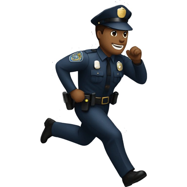 a cop running emoji