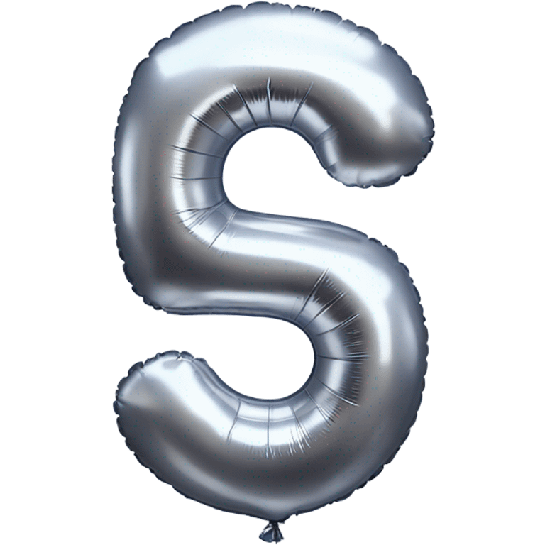 The number 30 as realistic silver balloons emoji