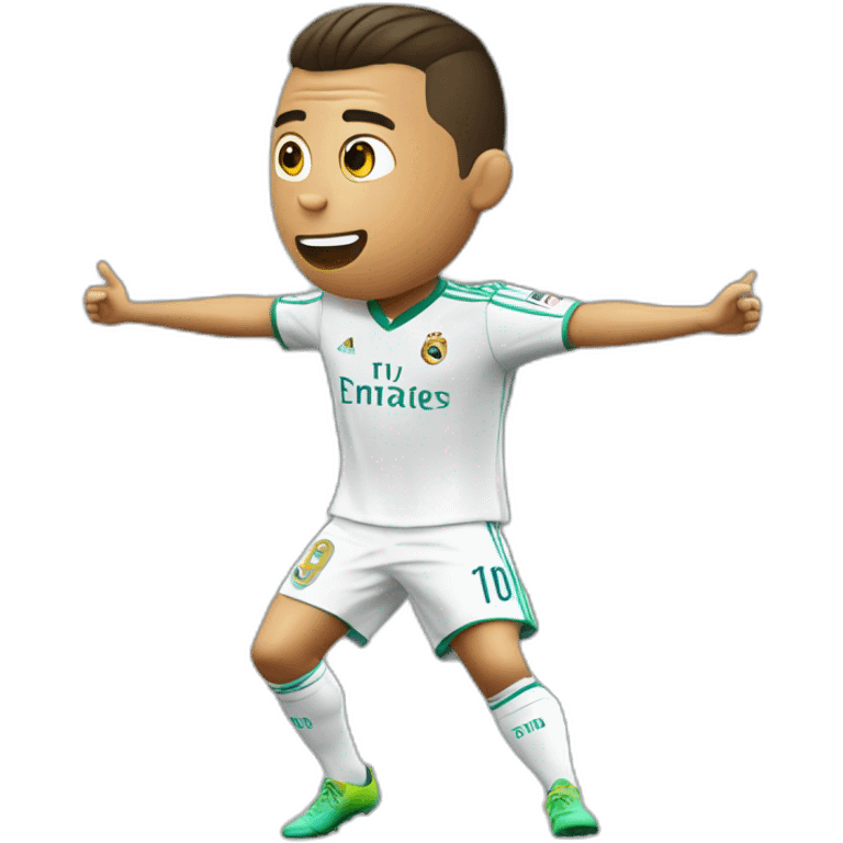 Ronaldo qui fait un dab emoji