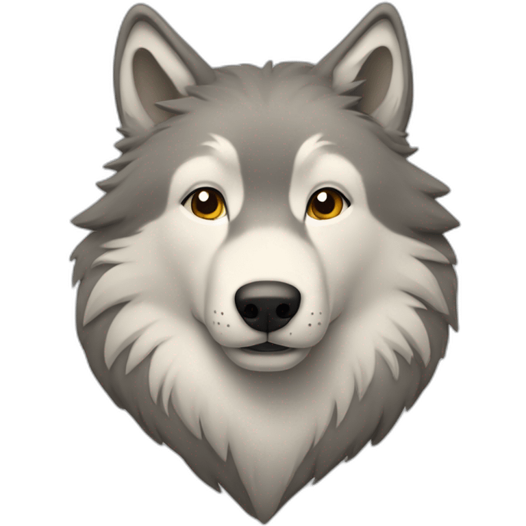 Loup qui fait un coeur emoji