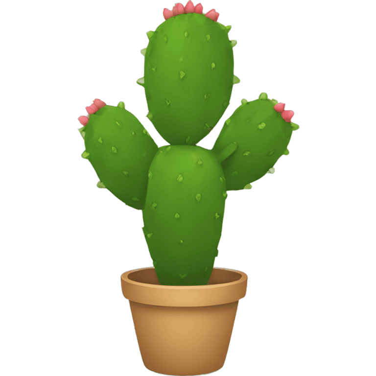 single flat Nopal without pot emoji