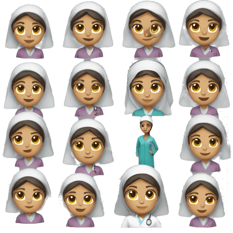 muslim pakistani-american nurse woman age 42 emoji