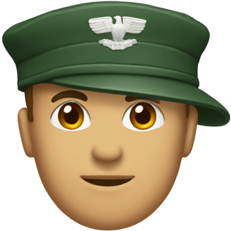 a dark green Military cap emoji