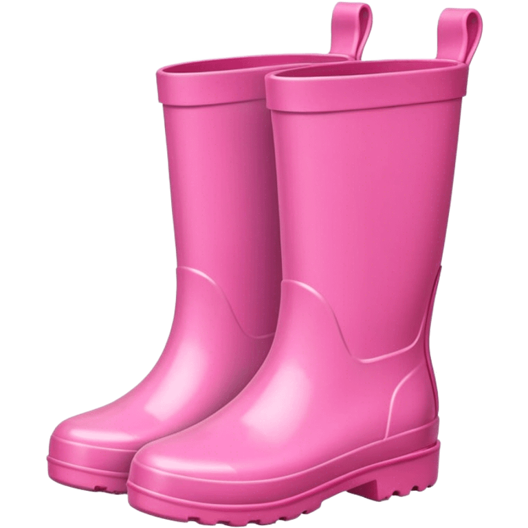 Tiny pink rain boots emoji