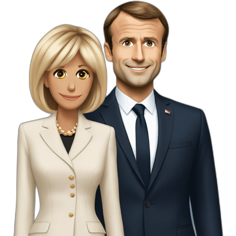 Brigitte macron et emmanuel macron emoji