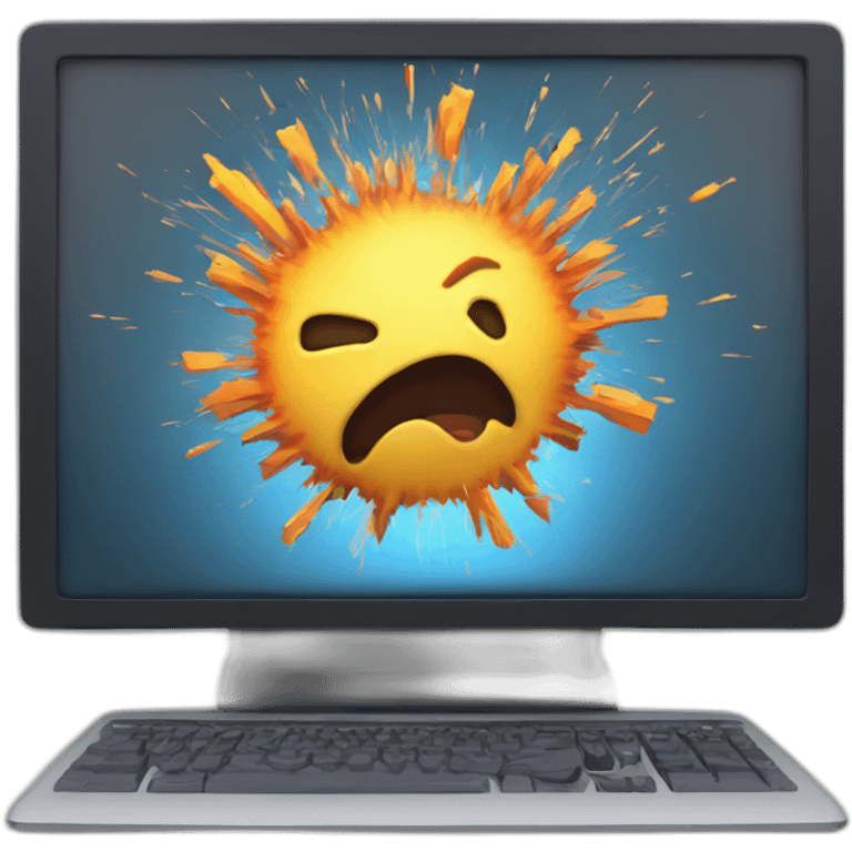 computer exploding emoji