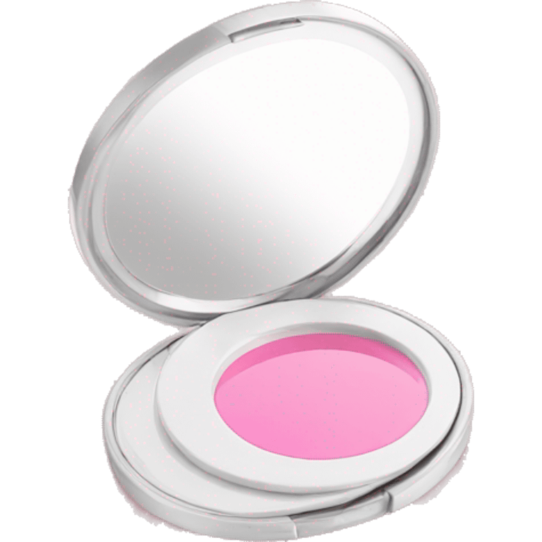 Pink compact open with white mirror  emoji