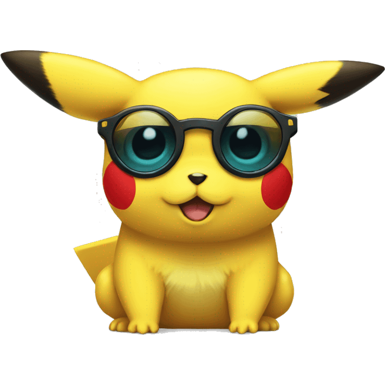 pikachu con gafas emoji