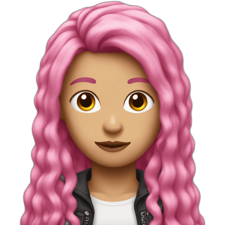 pink-punk-brun-long-hair emoji