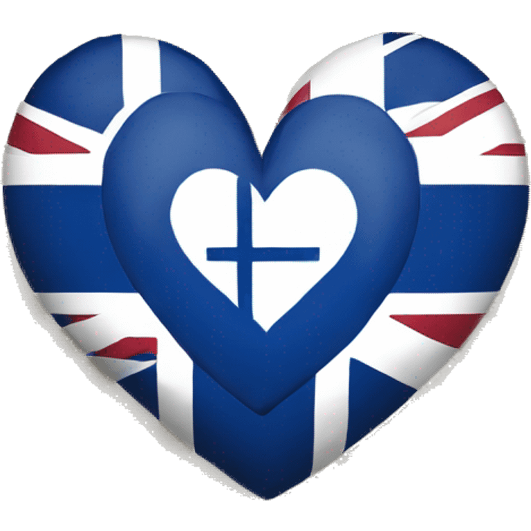 Heart with UK flag inside  emoji