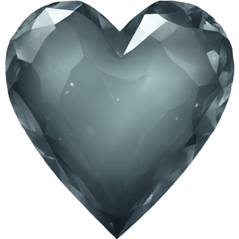 deep-grey crystal heart emoji