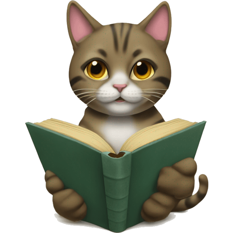 gatto gomitolo e libro emoji