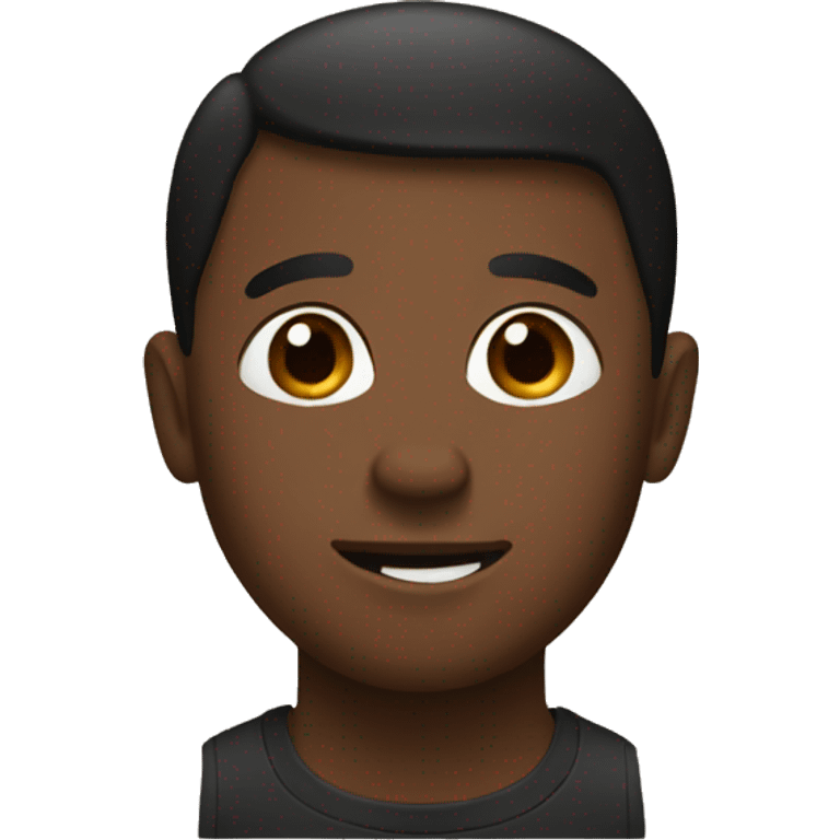 Small black and brown Dotson emoji