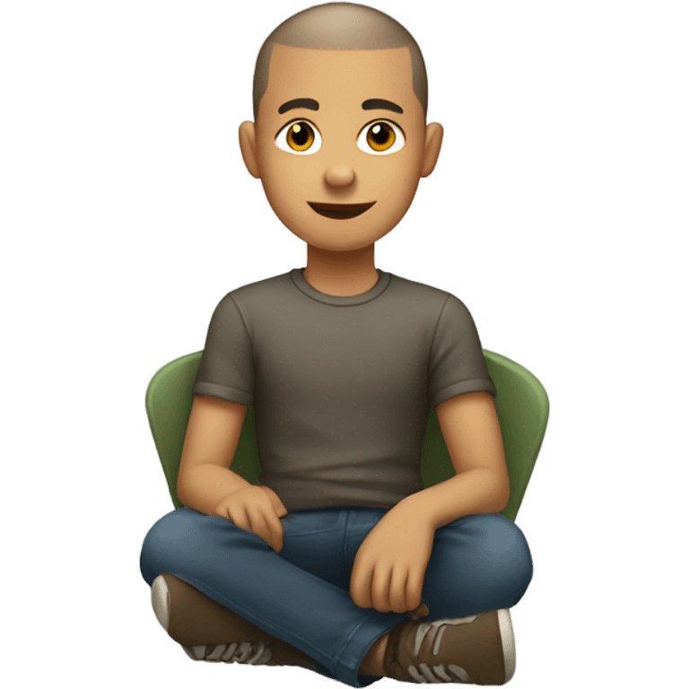 boy with buzz cut indoors emoji