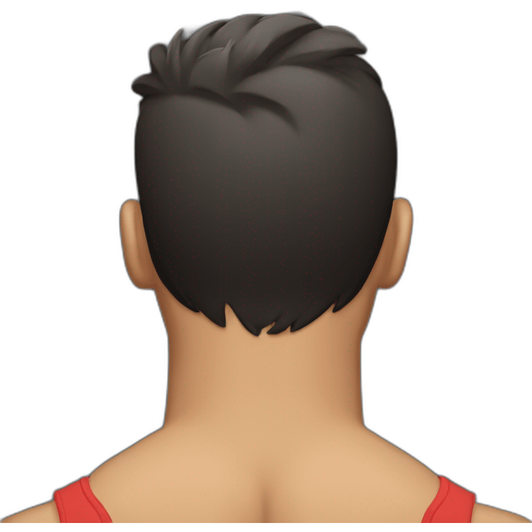 dark haired gym bro back view emoji