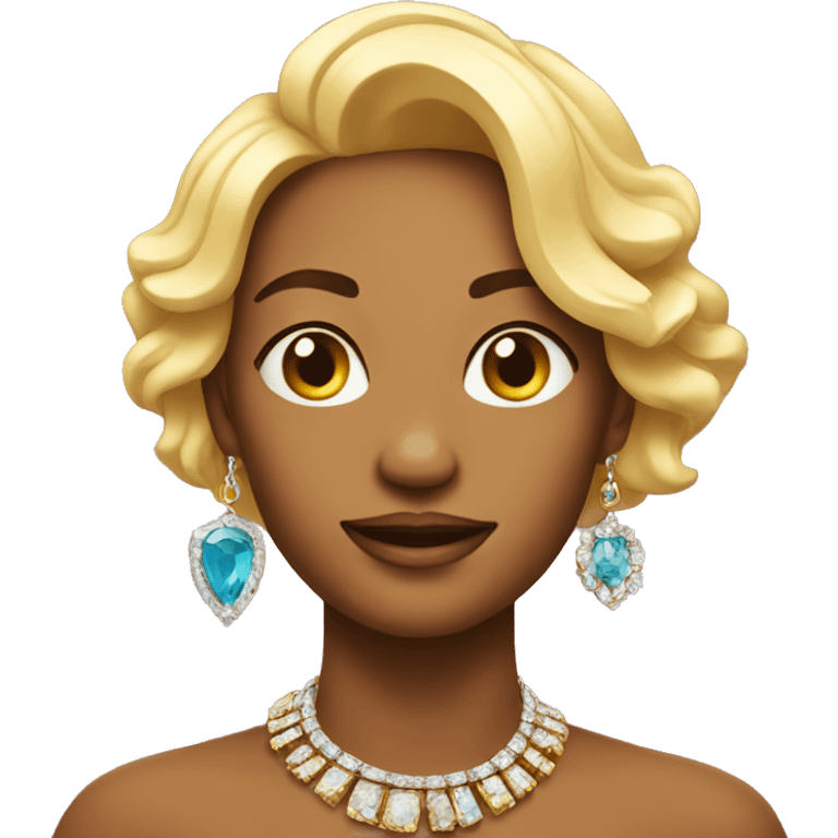 New rich emoji with jewelry  emoji