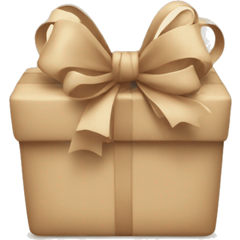 Beige gift with bow emoji