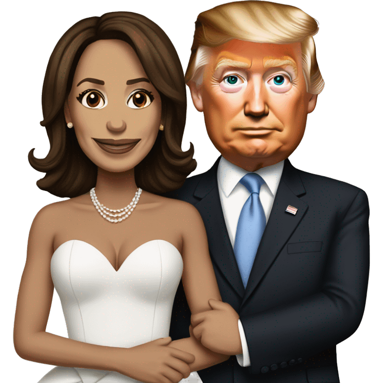 donald trump marrying kamala harris emoji