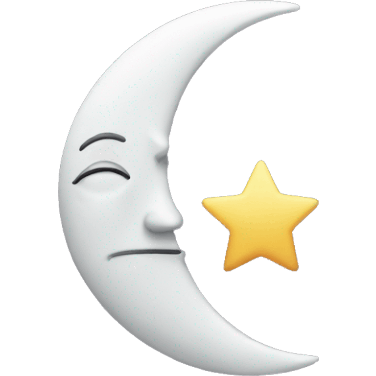 Moon and star emoji