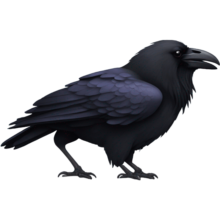 Raven riding a buffalo  emoji