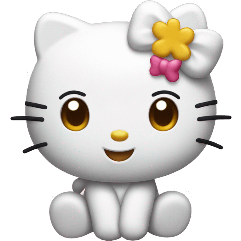 Hello kitty happy emoji