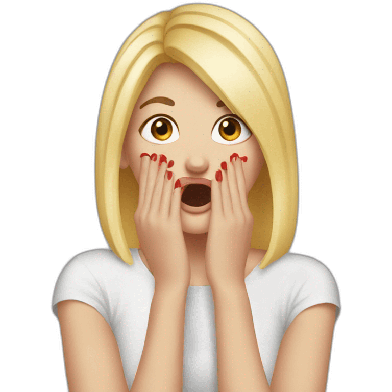 girl-with-red-manicure-and-blond-hair-covers-mouth-with-hand-in-shock emoji