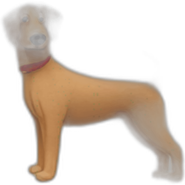 coonhound and German shepherd mix dog walking emoji