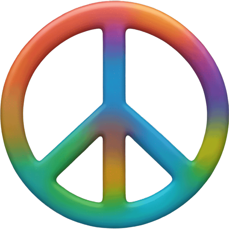 Colorful peace sign emoji