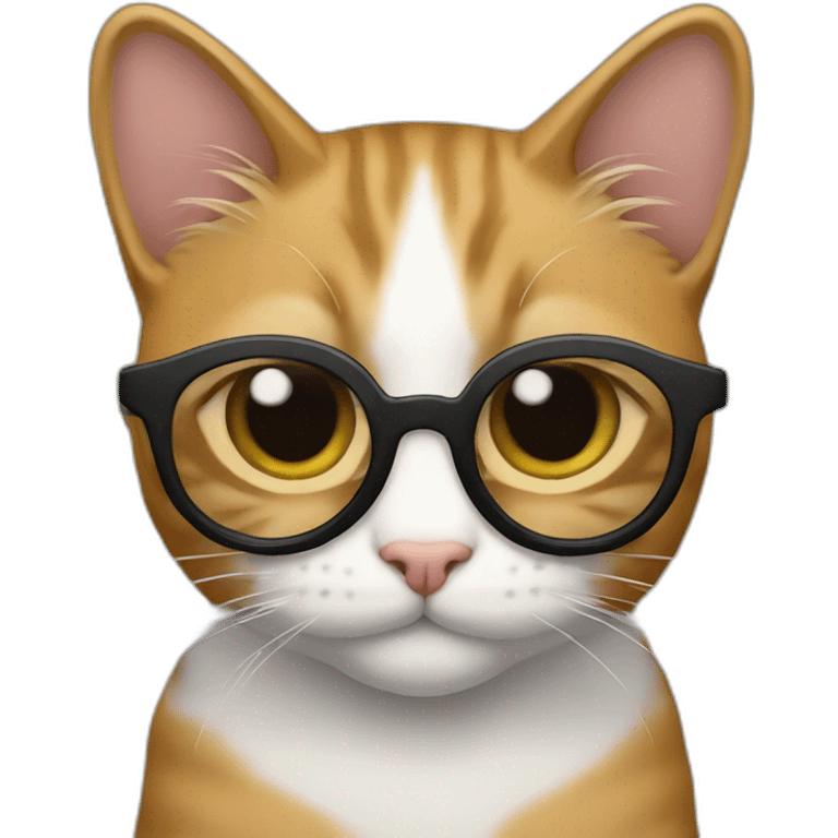 Gato con lentes emoji