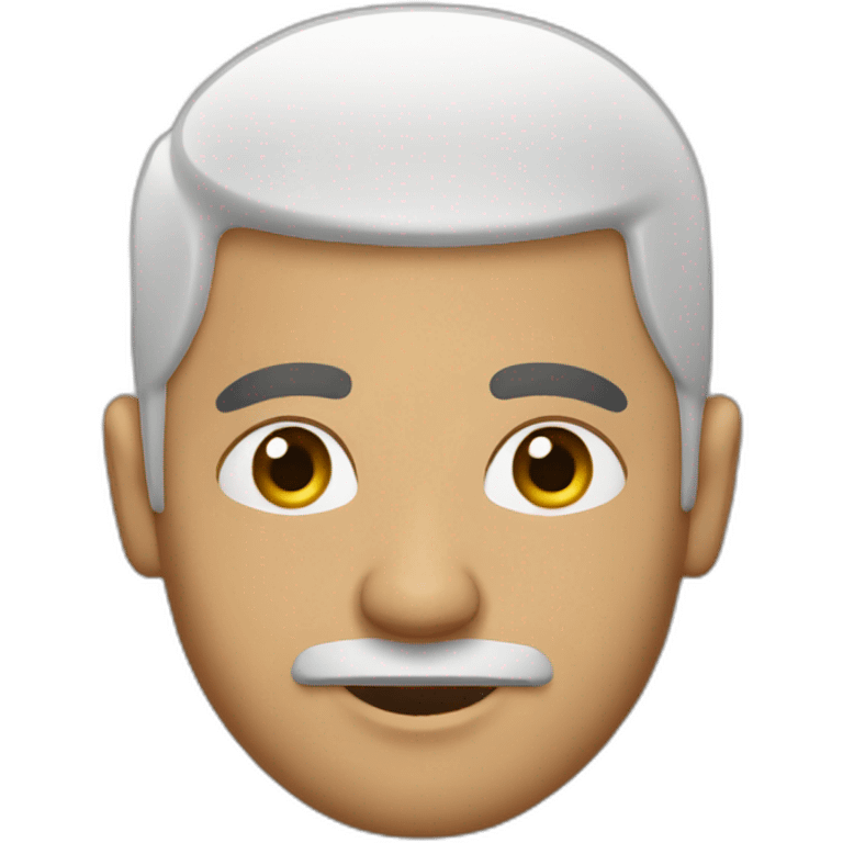 Arab man with shaved hair, goatee and light mustache  emoji