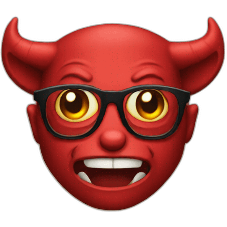 devil in glasses emoji