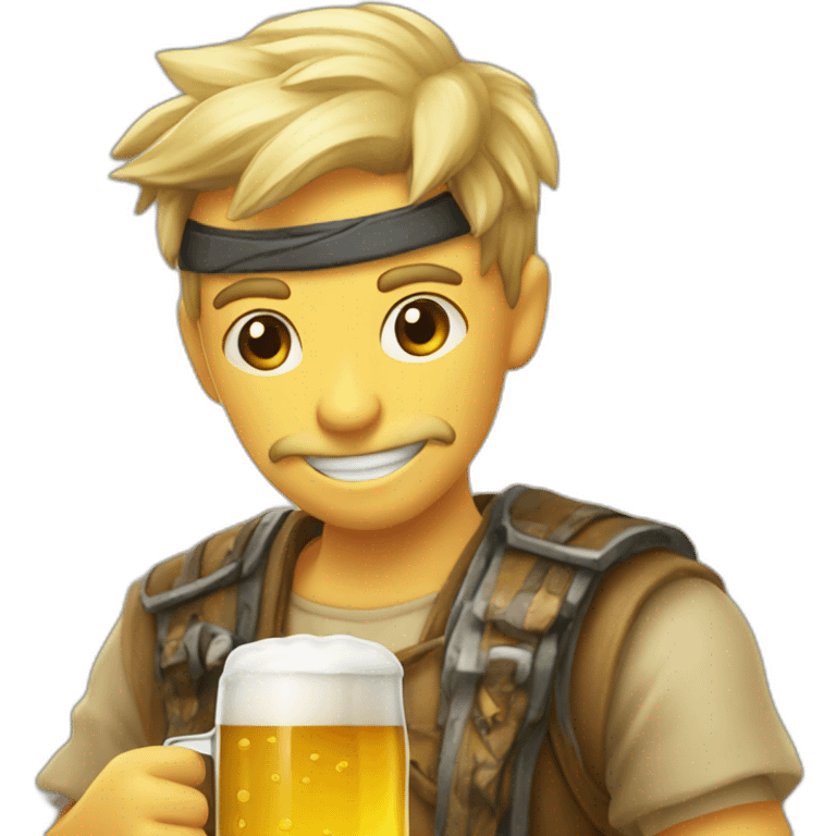 Sinok avec une bière emoji