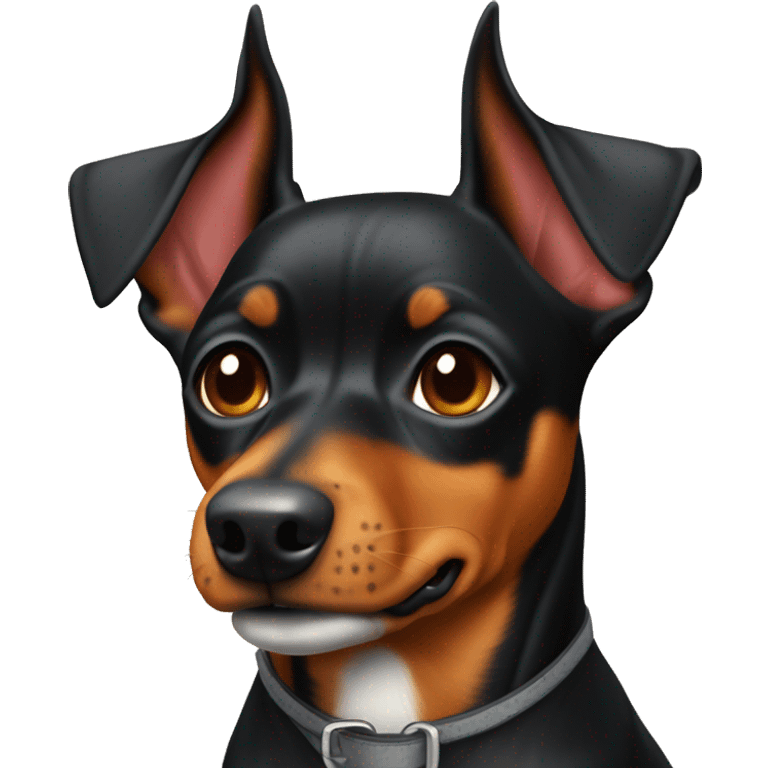 Pinscher reitet auf Friesen emoji