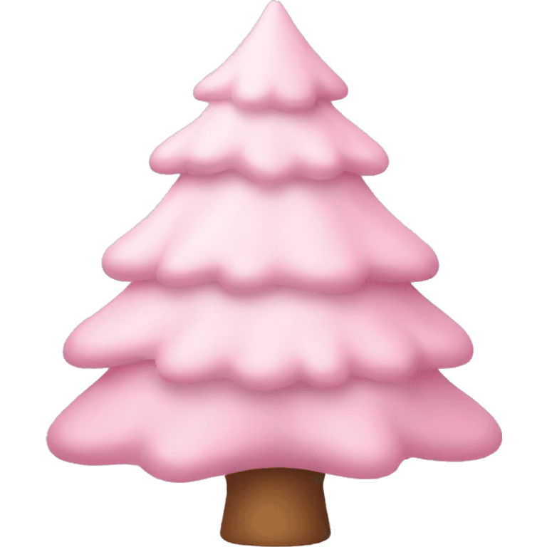 pastel pink christmas tree emoji