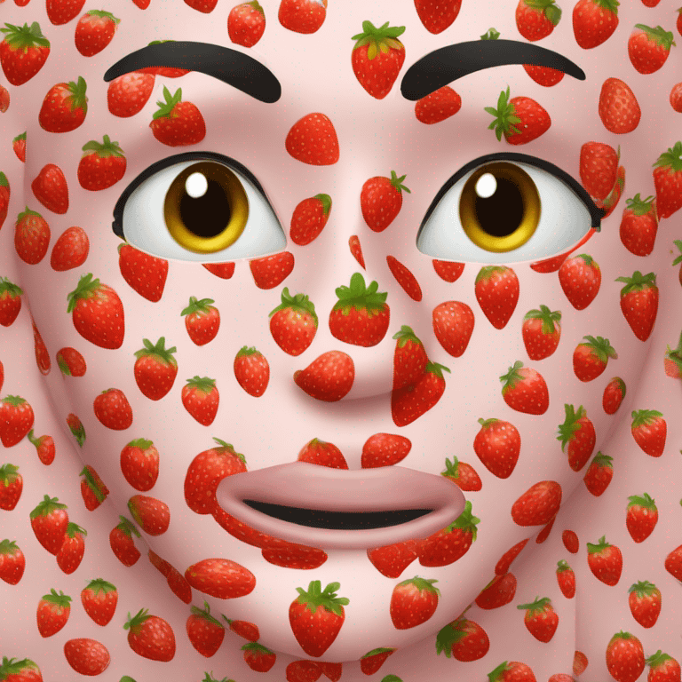 Strawberry beuty face mask  emoji