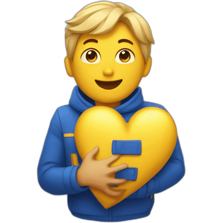 Corazón en 💙💛💙 emoji