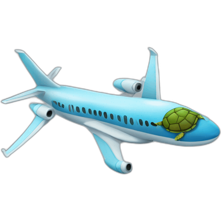 tortue sur un avion emoji