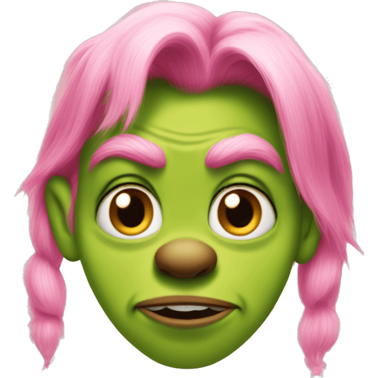 grinch with pink nails emoji