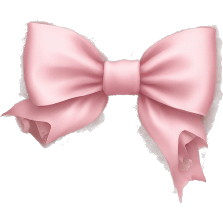 rococo Pastel pink heart with bow with lace and frills  emoji