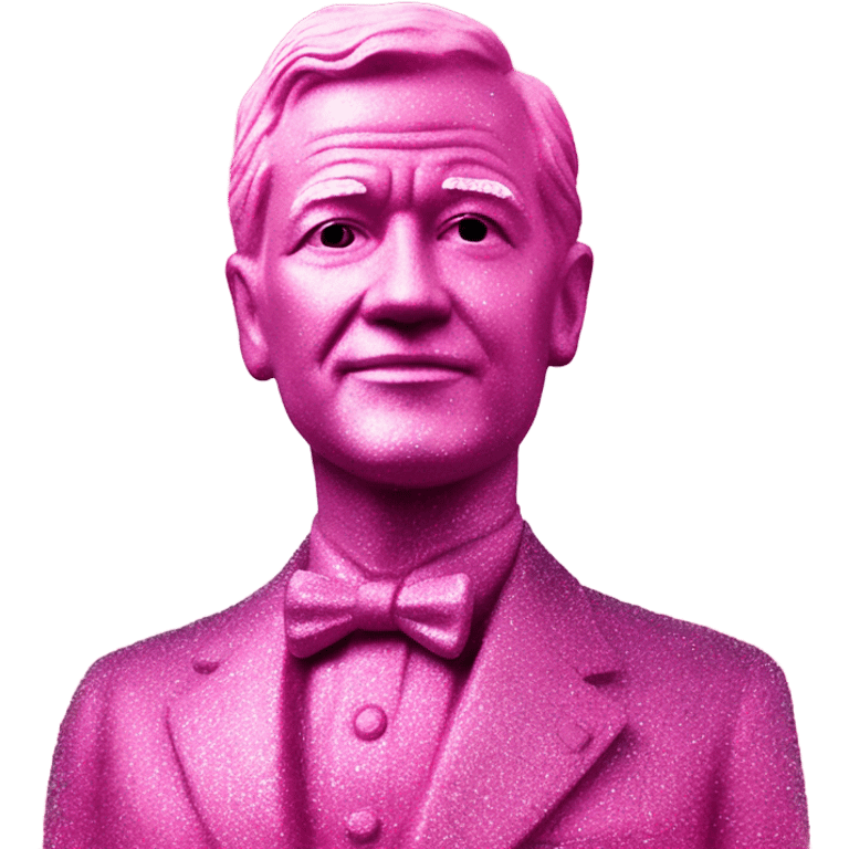 Pink ombre Eisenhower statue with glitter  emoji