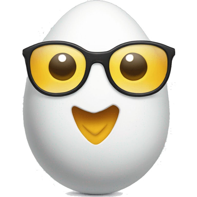 egg with glasses emoji